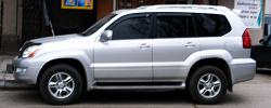 Toyota Land Cruiser Prado (120), серебристый внедорожник
